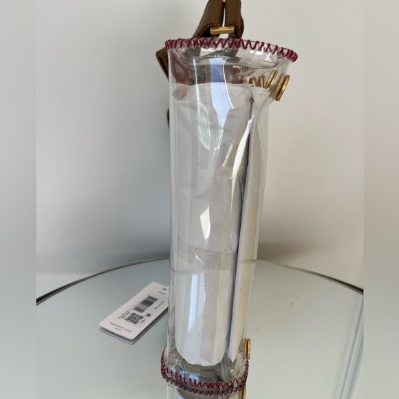 HAMMITT Tony Stadium Approved Clear Small Brushed Gold Red Stitching NWT - Picture 5 of 10